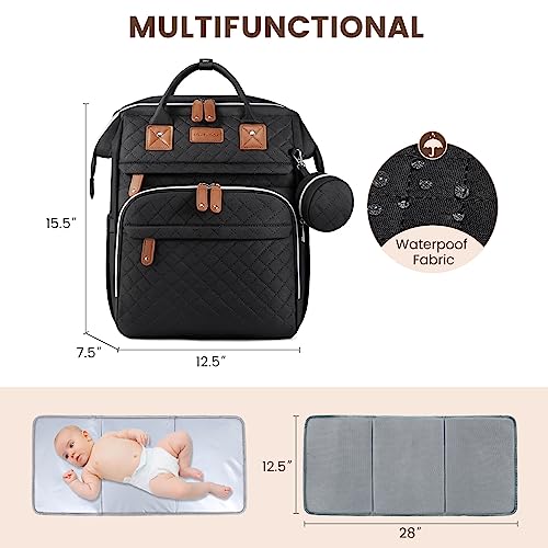 Lovevook Backpack Diaper Bag, Spacious Multifunction Diaper Bag With Changing Pad For Boys Girls, Travel Baby Bag With Usb Charging Port, Perfect New Mom Gifts, Waterproof And Durable #TOP7