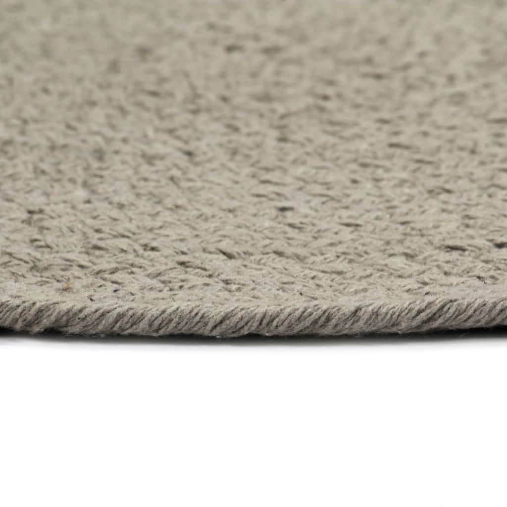 Manteles individuales 6 unidades, color gris, redondo, 38 cm, 100% algodón, hechos a mano, antideslizantes, resistentes al calor, fáciles de limpiar, para mesa de comedor, cocina, fiesta