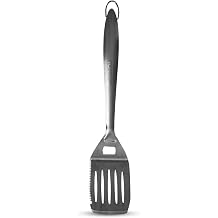 Grillbot BBQ Grill Spatula for Outdoor Grill, Heavy-Duty Multi-Function Stainless Steel Griddle with Serrated Cutting Edge & Bottle Opener, Long Handle BBQ Spatula, Dishwasher Safe