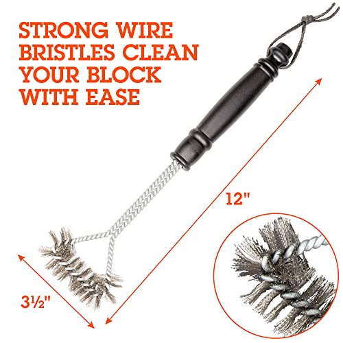 Camerons CAM-SHB-892 Himalayan Salt Block Holder & Stainless Steel Wire Cleaning Brush- Heat Resistant & Durable W/Easy-Grip Handles thumb #3