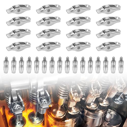 TEMSONE 16 Pcs 53020742AC 53021077 Rocker Arm and Lifter Kit Compatible with Dodge Ram 1500 Durango Chrysler for Jeep Grand Cherokee Commander 3.7L 4.7L Replace 68045794AA 53021913AB