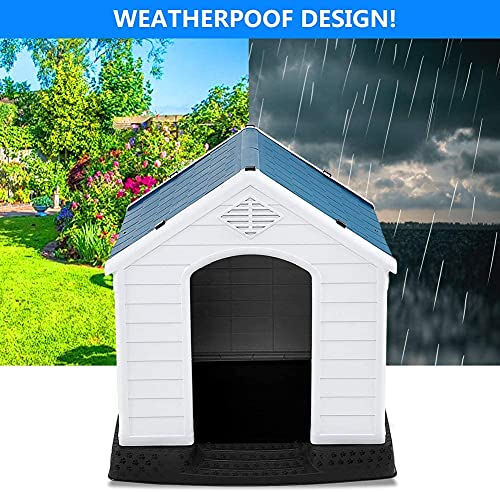 Toolsempire 34 Inches Dog House Outdoor for Large Dogs, Plastic Large Dog House with Sturdy Kennel, Air Vents & Elevated… - Image 4