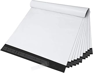 Fuxury Large Poly Mailers 24x24 Inch 50 Pack, Big Shipping Bags for Packaing Clothes,XL Heavy Duty Self Seal Mailing Envelopes,Waterproof Return Postal Polymailer For Business,White