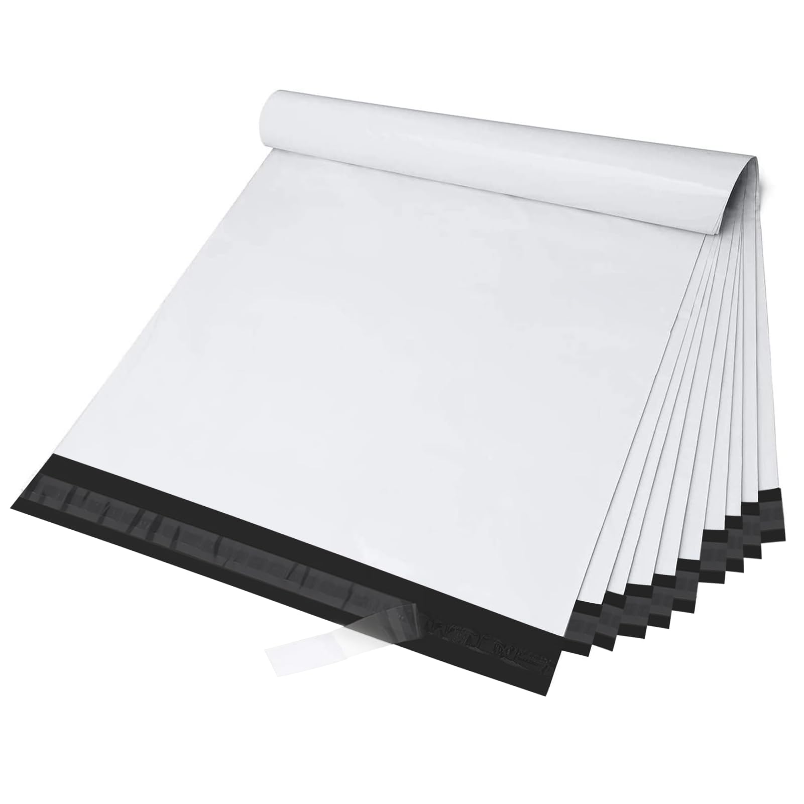 Fuxury Large Poly Mailers 24x24 Inch 50 Pack, Big Shipping Bags for Packaing Clothes,XL Heavy Duty Self Seal Mailing Envelopes,Waterproof Return Postal Polymailer For Business,White