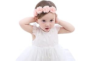 Fmeida Flower Crown Baby Headbands: Perfect for Newborn's First Blossom