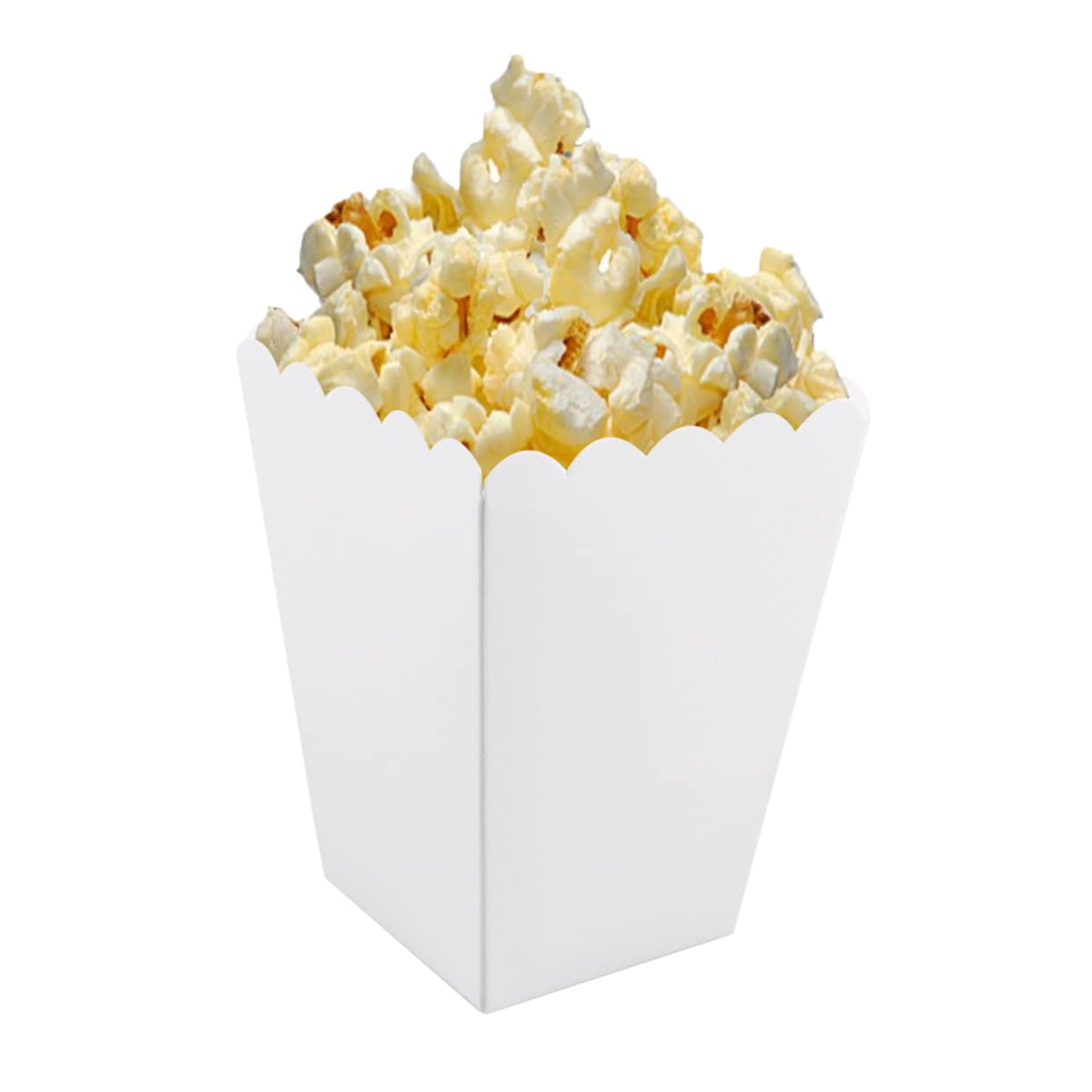 Didiseaon50pcs Box Paper Serving Holder Candy Popcorn French Fry Cups French Fry Holder Cardboard Popcorn Disposable Snack Cups Popcorn Tub White Chicken Popcorn Box European and American