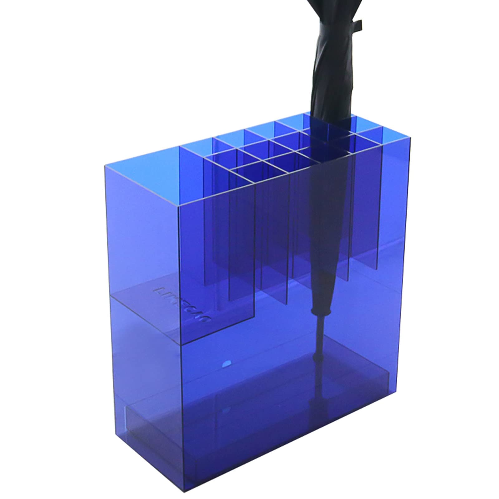 Porte-parapluie bleu de 19 pouces pour rangement de couloir