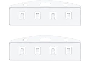 Clear Half Card Swipe ID Holder (2 Pack)