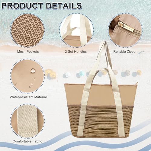 Bolso de Playa Impermeable con Cierre y Malla miniatura 4