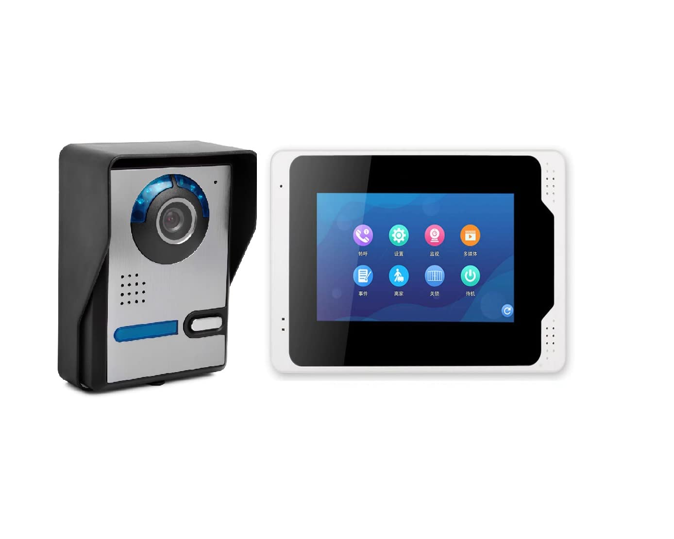 Eazyliv Tuya APP 7inch Wireless Wifi IP Video Door Phone Doorbell Intercom Entry System with 1080 Wired Camera Night Vision,Support Remote APP unlocking,Recording,Snapshot (Intercom Kit)