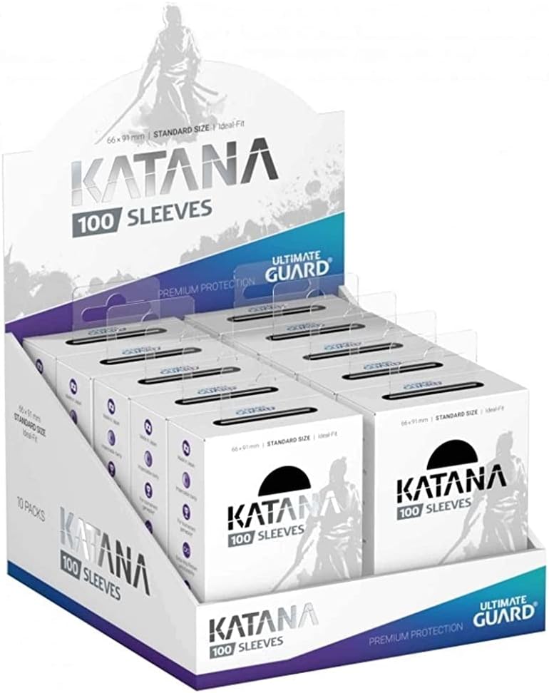 Ultimate Guard Black Standard Size Card Sleeves Display Box [10 Packs]