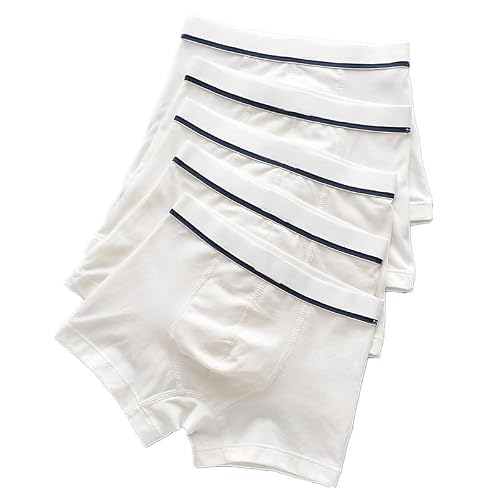 Children Underwear Boys Panties Cotton Boxer Children Briefs for Boy Shorts Baby Panties Kids Underwear New Size 2-20T/5pcs(White,10-12Y)