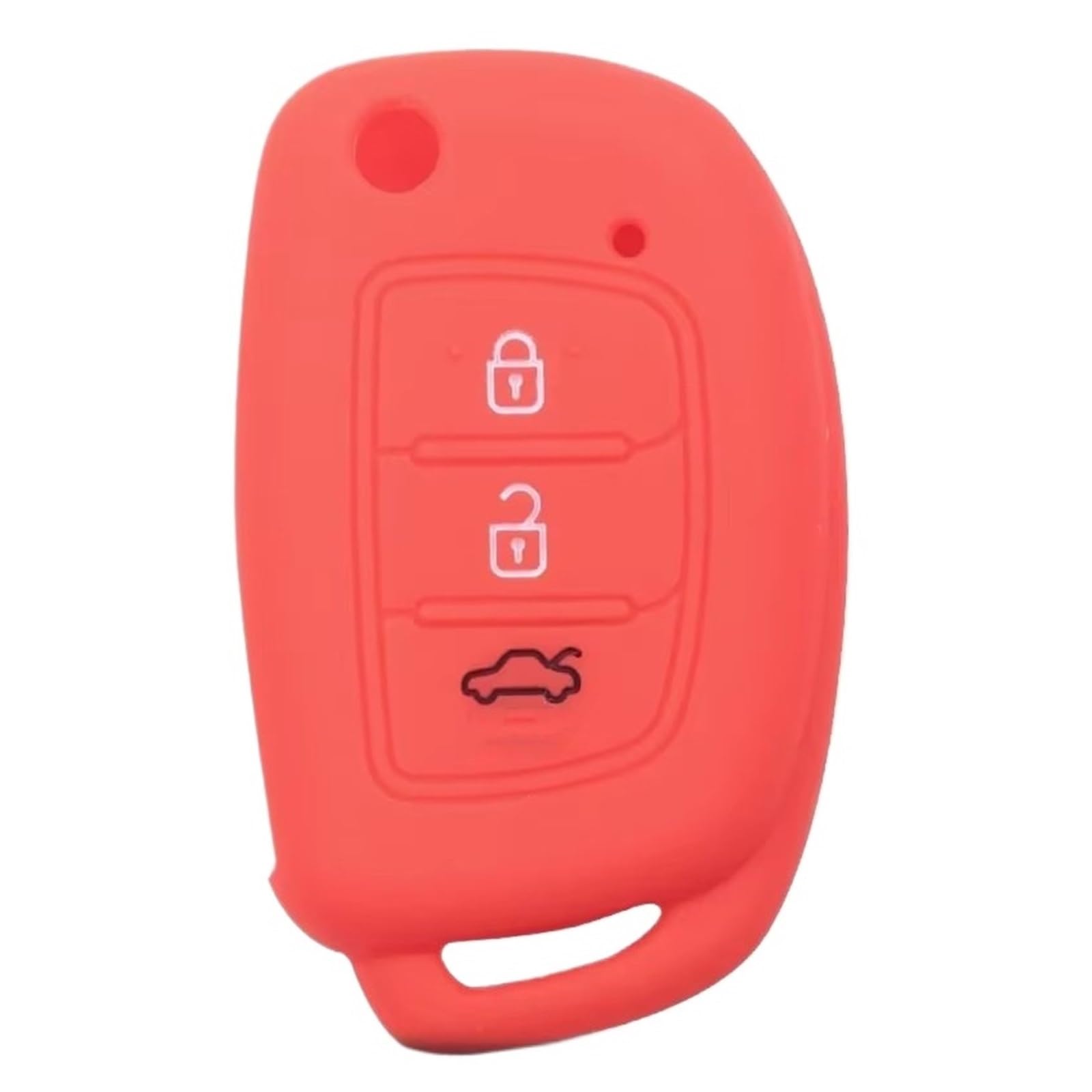 Compatible Con Hyundai Para I10 2008-2022 Para I20 2009-2022 Para I30 2007-2022 Accesorios De Funda Cubierta Llave Remota 3 Botones(Red)