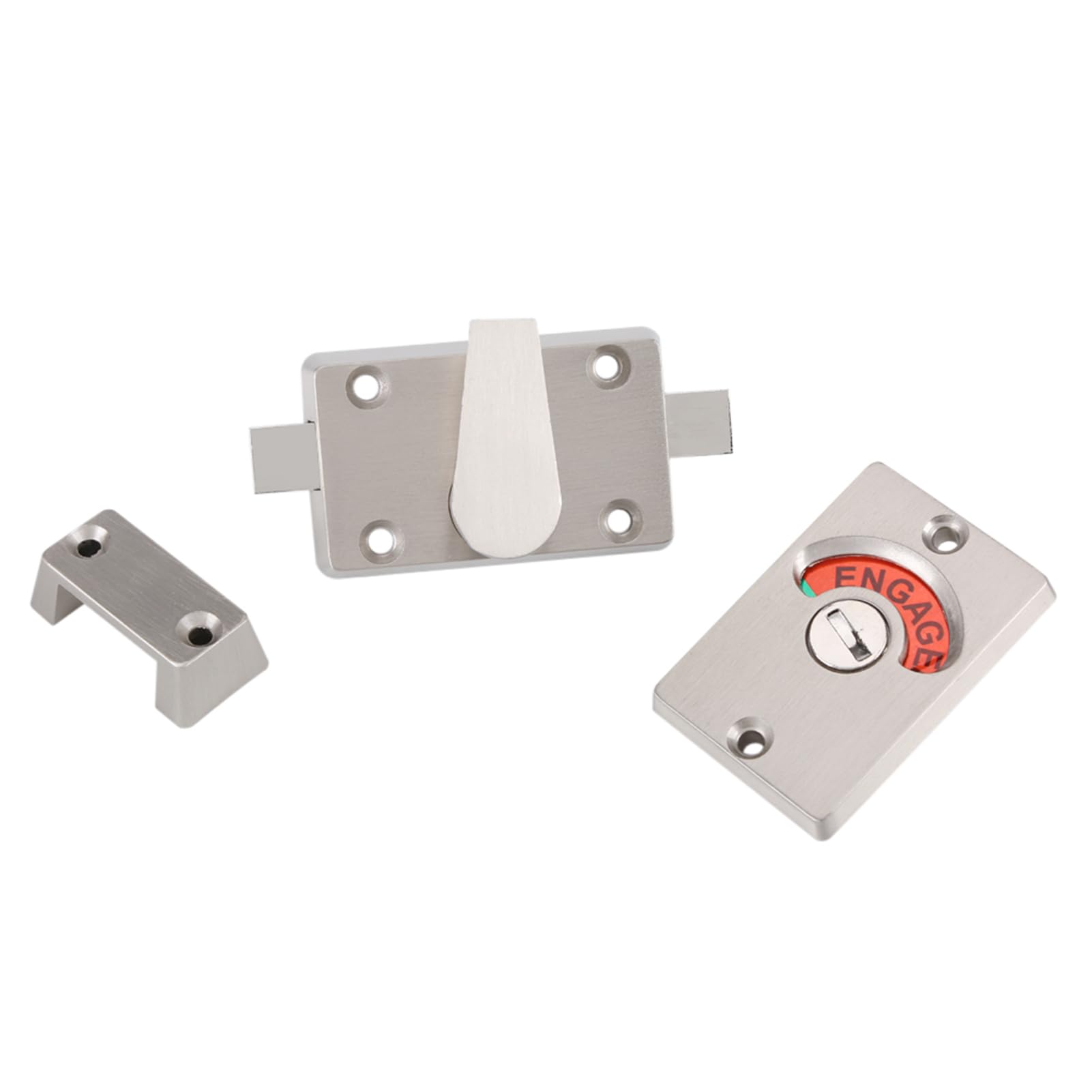 Toilet Door Indicator Lock Vacant Engaged, Zinc Alloy Bathroom Privacy Latch Indicating Lock for Public Restrooms 12-18mm - Image 4