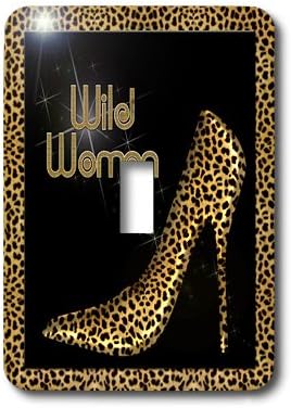 3dRose LLC lsp_21804_1 Cheetah Print Wild Woman Stiletto Pump and Diamond Bling - Single Toggle Switch image 4