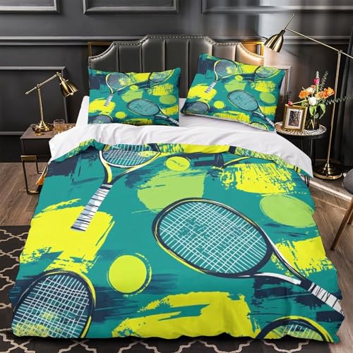 Housse de couette tennis en microfibre résistante avec fermeture éclair durable