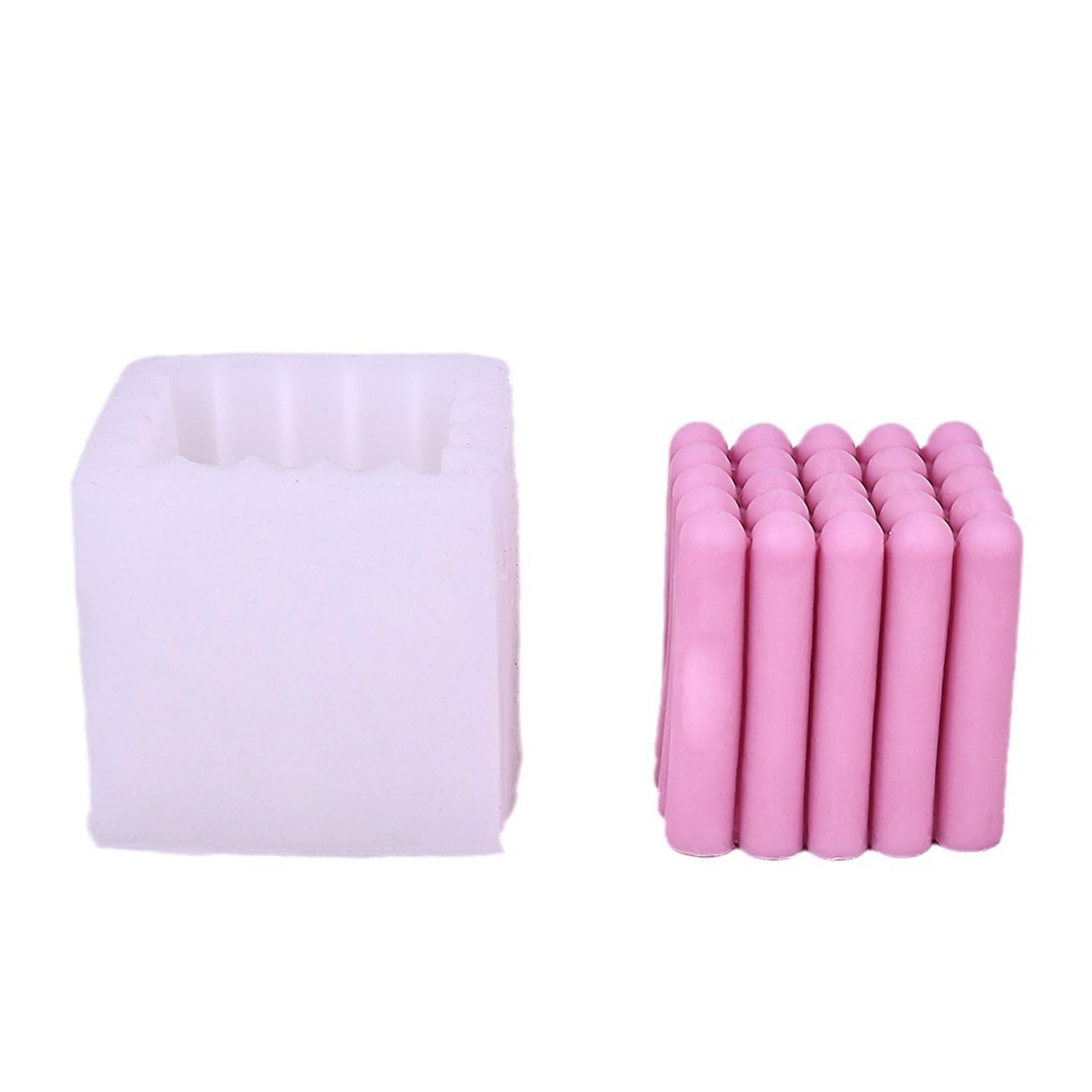 Tsophreniq Silicone Cube Resin Mold Scented Epoxy Molds for Chocolate Candy Decorations Cube Silicone Art Craft Soap Mold Striped Scented Molds