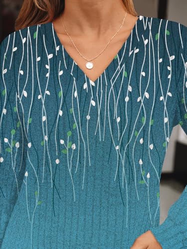 Image of AUTOMET Womens V Neck Long Sleeve Shirts Fall Tops 2026 Lightweight Sweater