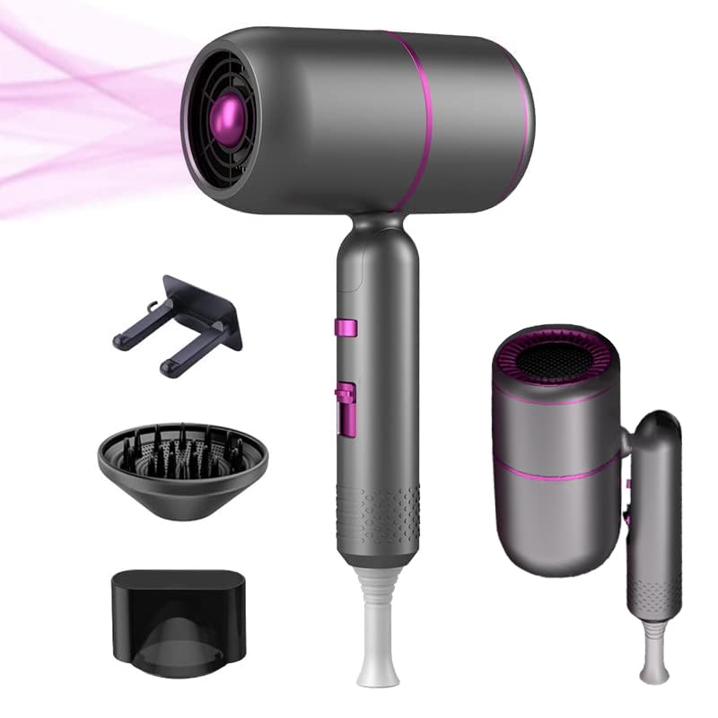 CÉLLOT Secador de pelo iones 2000W Secador de pelo Profesional Iónico,3 Velocidades, 2 Temperaturas, Concentrador y Difusor、Gancho Para Colgar, Rápido Secado Cabello, Black