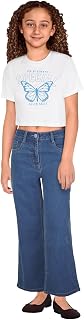 Girls' Wide Leg Jeans | Trendy Denim Pants | Comfortable All-Day Feel | School & Casual Wear