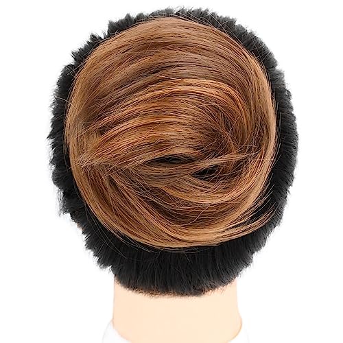 BOBIYA Messy Buns Hair Pieces Hair Scrunchies for Women Synthetic Ponytail Bun Extensions (Dark Golden Blonde) - Image 4