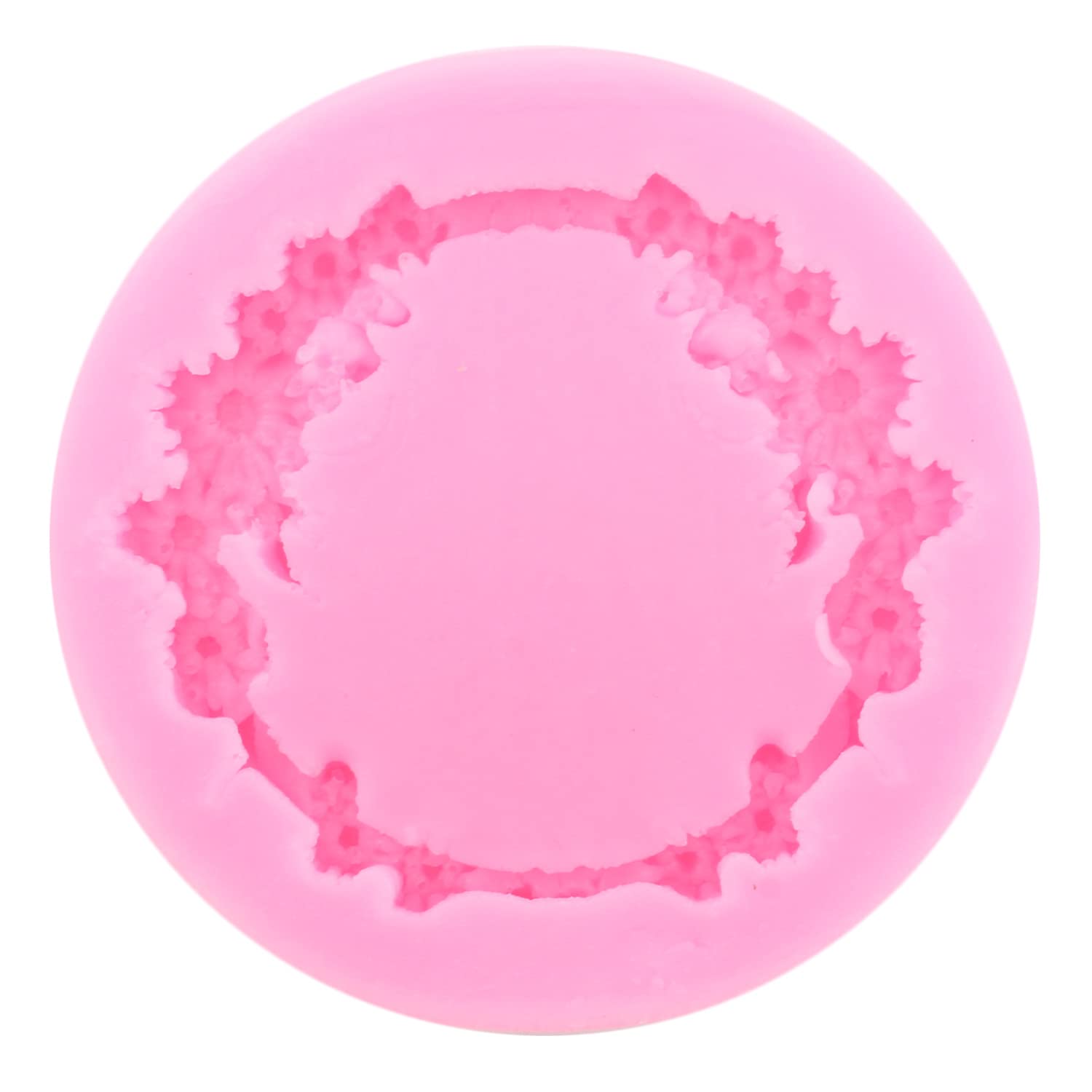 4 Moules En Silicone Forme Cadre Photo - Pour Chocolat, Argile, Résine, Décoration Gâteaux - Style Baroque, Couleur Rose