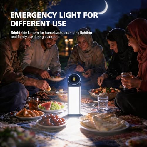 Image of PHILIPS Emergency Light Rechargeable, 4000mAh LED Torch Light, 1000LM Flashlight with Telescopic Zoomable, 325M Range, 10W Power, IP44 Waterproof, Emergency Lantern for Home, Camping and Emergency