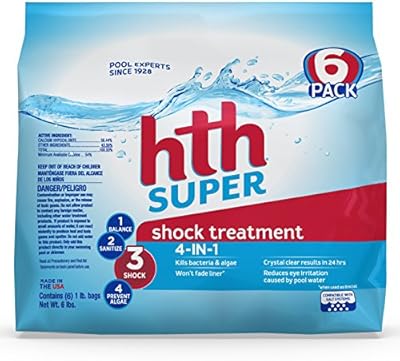hth Pool Shock Super Shock Treatment 6 count 6lbs (52008)