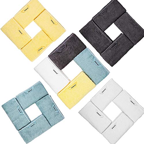 Serviettes douces très absorbantes Semax 100% coton bleu 40 x 70 cm
