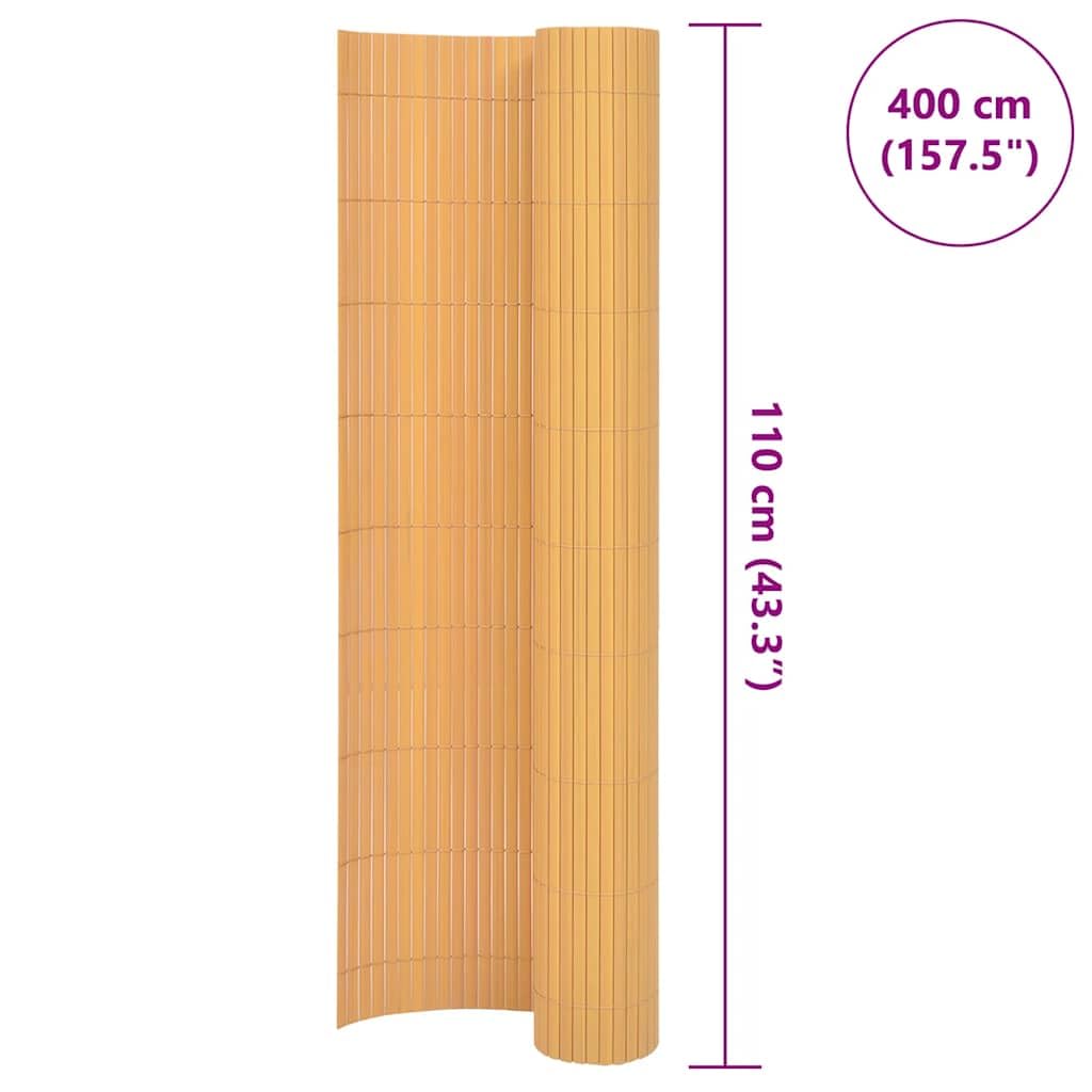 vidaXL Double-Sided Garden Fence Outdoor Terrance Backyard Fencing Privacy Screen Porch Blind Windbreak Fence Panel Barrier Edging Yellow - Image 2