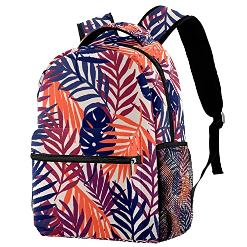 Sac à dos de voyage anti-encombrement feuilles de palmier avec porte-bouteille utile