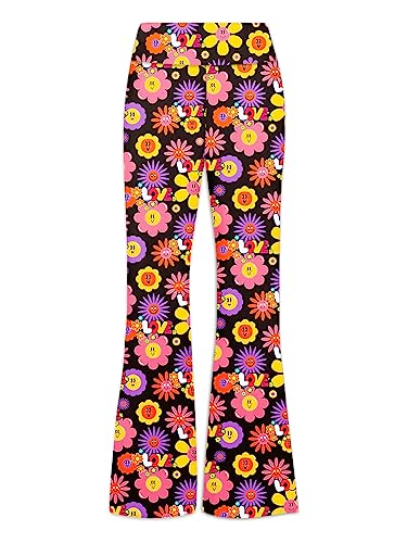 Image of Deerose Girls Halloween Hippie Bell Bottom Pants High Waist Flare Pants 5-14 Years