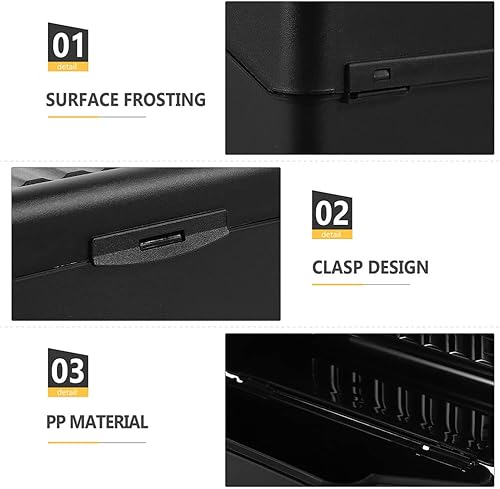 Miniatura 9 de Caja de tarjetas de oficina, contenedor de tarjetas, estuche de almacenamiento para tarjetas de visita, organizador de tarjetas de oficina, soporte