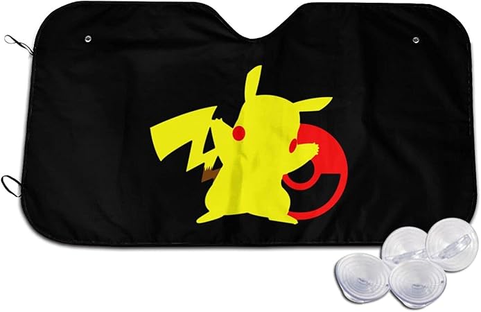 Amazon 車用サンシェード ポケットモンスター ピカチュウ 車用遮光サンシェード 軽自動車 簡単取り付け フロントシェード 遮光日よけ 暑さ 日焼け防止 Uvカット 断熱 吸盤付き 軽自動車 紫外線対策 汎用 遮光フロント 高密度生地 車 バイク 車 バイク