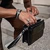 Time Resistance Black Leather Clutch Purse for Men - Handmade Men's Wrist Bag - Italian Leather Clutch Bag - Small Business Briefcase - Small Everyday Items Organizer - Men's Handbag #2