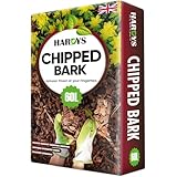 Hardys 60L Pine Spruce Bark Chippings for Garden - Organic Decorative Landscaping Chips - Mulches Down, Insulates Roots, Controls Weeds - Create Paths, Dress Beds & Border
