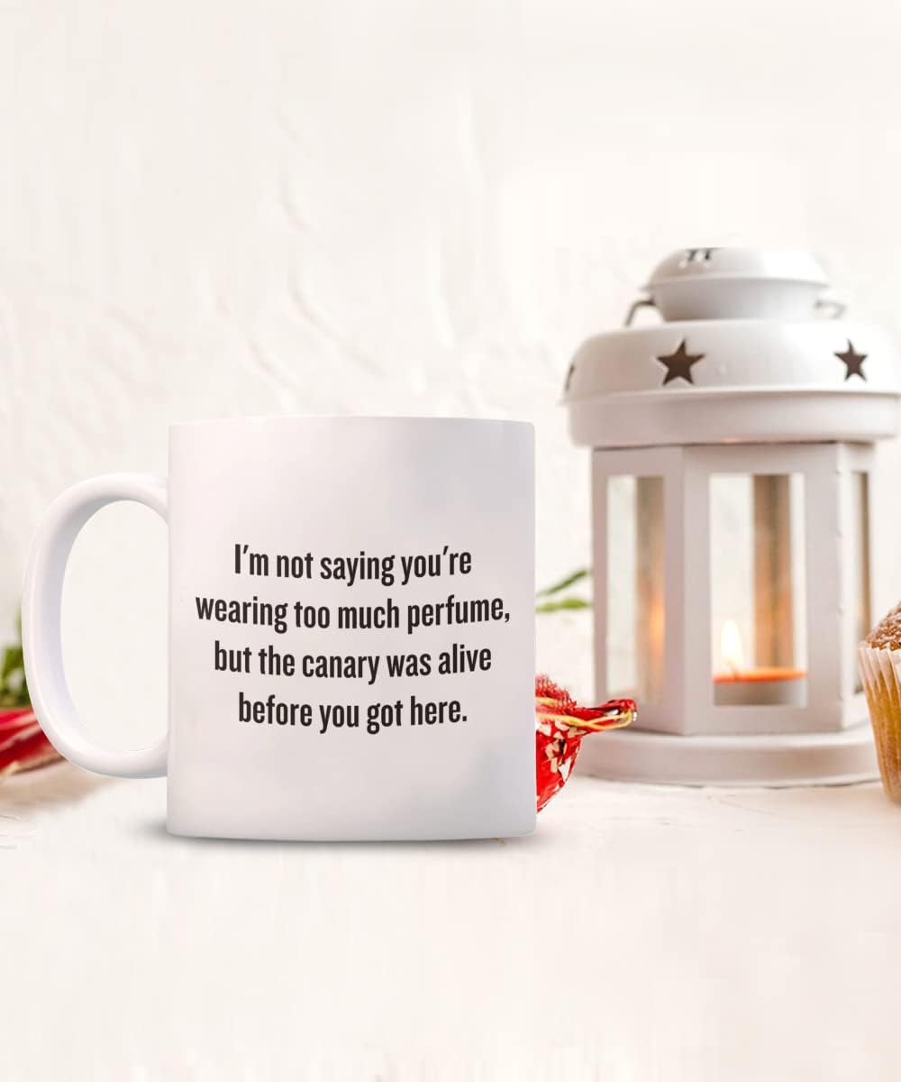 Funny Sarcasm Mug Perfume Lover Gifts Perfumer Present Coworker Sarcasm Gift Wearing Too Much Perfume image 2
