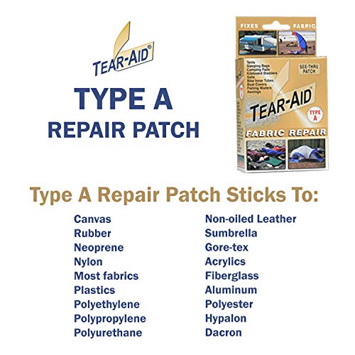 TEAR-AID Fabric Repair Kit, 3 in x 5 ft Roll, Type A (2 Pack)