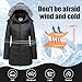 WULFUL Women's Winter Coats Long Warm Thicken Puffer Jackets Outwear With Removable Fur Hood