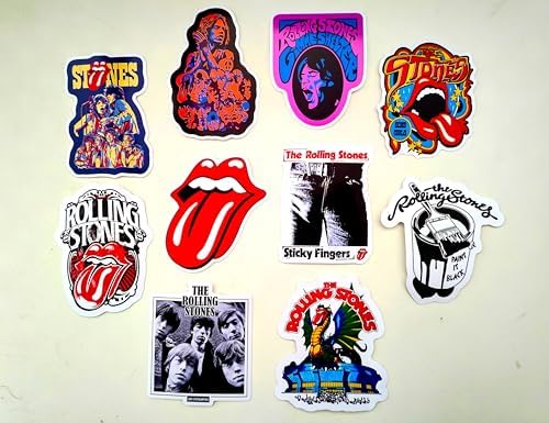 Retro Classic Rock Sticker Pack (10 Stickers) 70s Vintage Band Vinyl Decal Waterproof Durable Collectible Logo Designs Psychedelic Style Music Fan Gift Guitar case Laptop Window car Bumper Decoration image 4