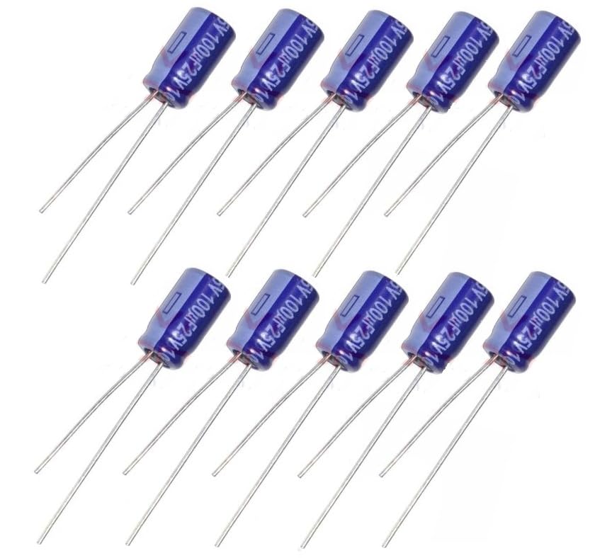 100uF 25V Electrolytic Capacitor - Samwha - Pack Of 10
