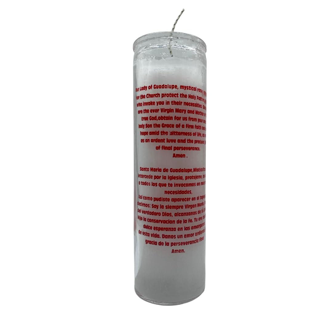 Generic Virgin De Guadalupe White 7 Day Ritual Glass Candle