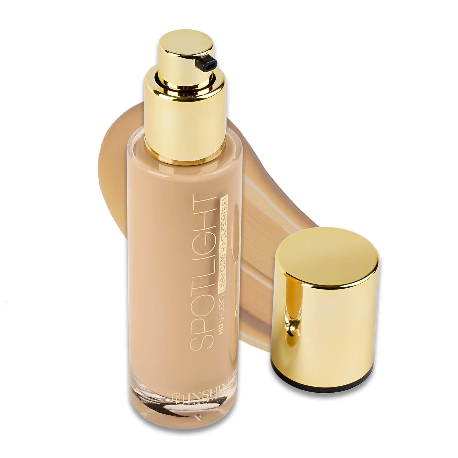 INSHINE Spotlight HD Studio High Cover Foundation for Face, Waterproof High Coverage Foundation Prevents Blemishes, Creates Smooth Complexion & Natural Flawless Effect (804-SUN BEIGE)