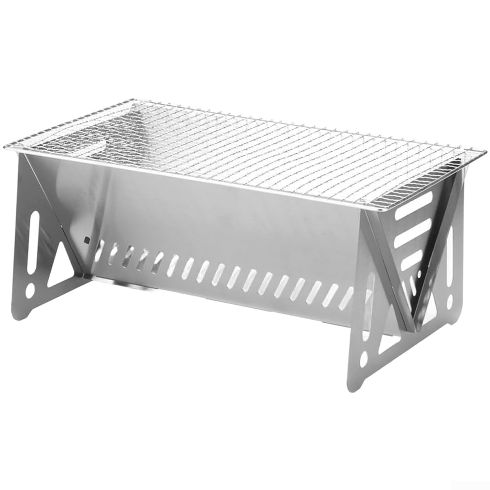 Poêle à bois en acier inoxydable pliable pour randonnée durable
