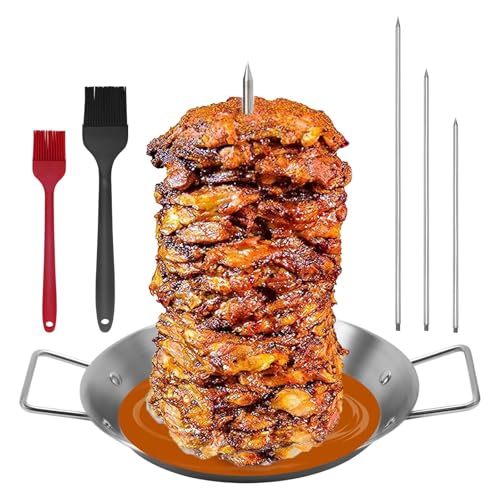 Máquina de kebab de acero inoxidable con base estable para filetes y brochetas 2