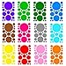 MANJIAMEI 504 Pcs Coloured Dot Stickers Sticky Labels, 25mm/40mm/90mm/128mm Multi-Size Self Adhesive Colorful Sticky Dots, Easy Peel Round Color Coding Labels Decorative Circle Stickers Marking Labels
