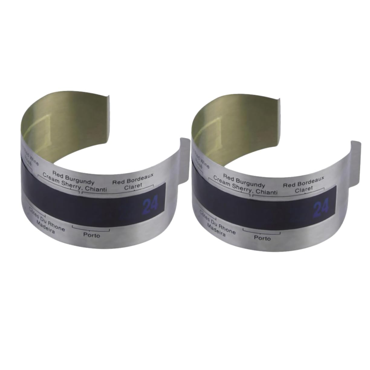 OUNONA 6 Piezas vino digital brazalete de vino comida profesional termómetro digital termómetro liquido termómetro de botella de vino Acero inoxidable juego de vino