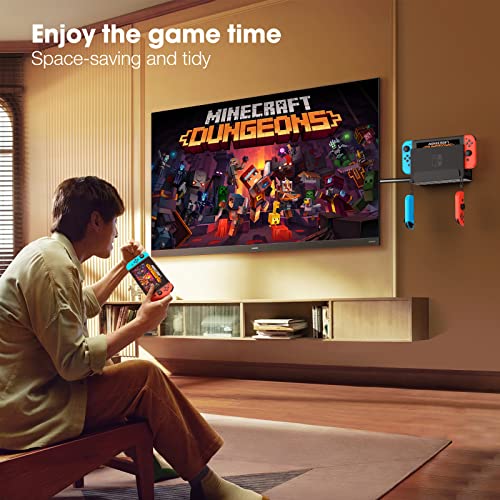 Kunsluck Wall Mount For Switch And Switch Oled, Metal Wall Mount Holder To Safely Store Your Switch Near Or Behind Tv (Black) #TOP5