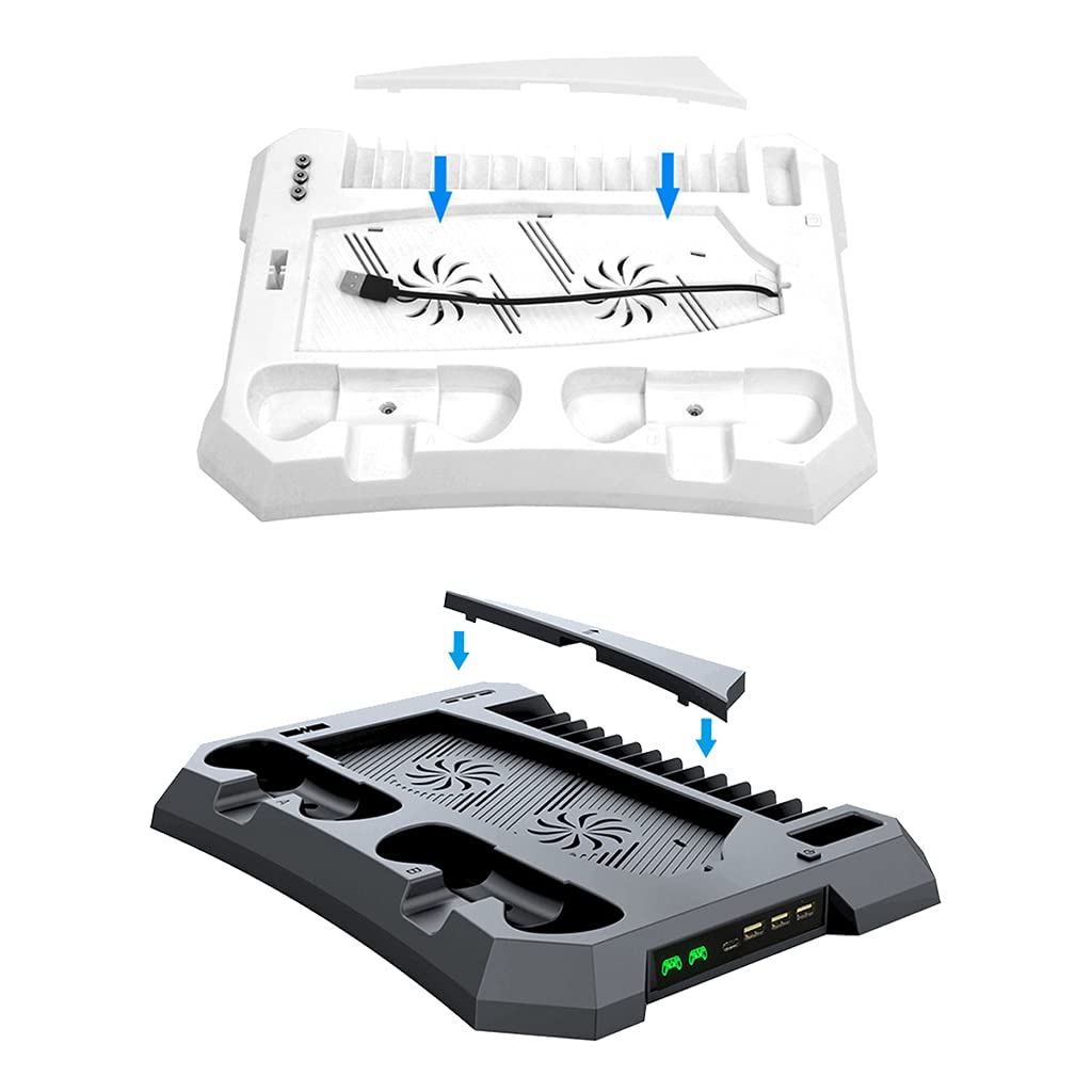 Supporto verticale ad alta efficienza Stazione di ricarica di raffreddamento 2 Ventola di raffreddamento Supporto per disco Supporto verticale con ventola di raffreddamento con caricatore controller