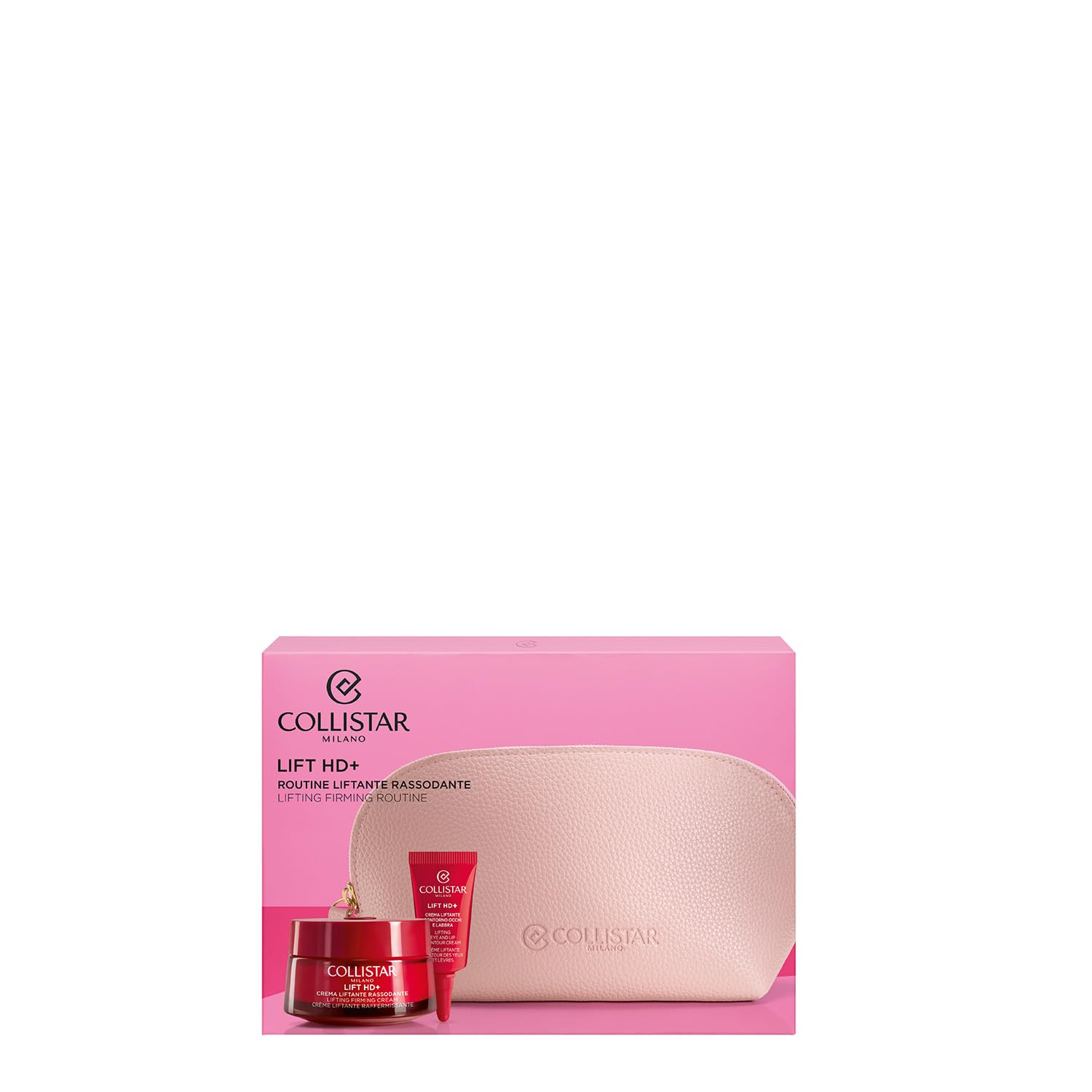 Collistar Lift HD+ Cofanetto Donna, Kit Viso Regalo con Pochette e Trattamento Antirughe Rassodante Liftante, Kit Viso con Crema Viso 50 ml + Contorno Occhi 5 ml